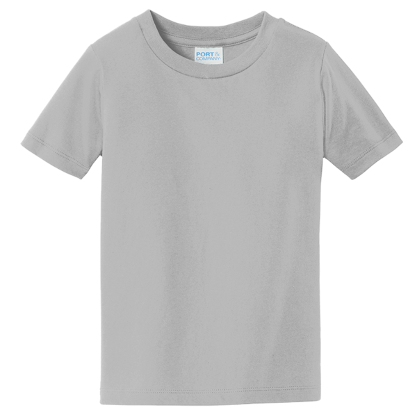 Port & Co Toddler Fan Favorite Tee, Athletic Heather, Front view