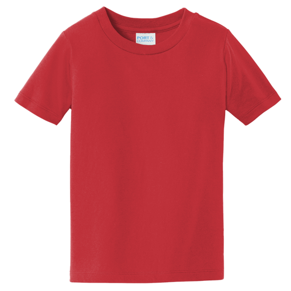 Port & Co Toddler Fan Favorite Tee, Bright Red, Front view