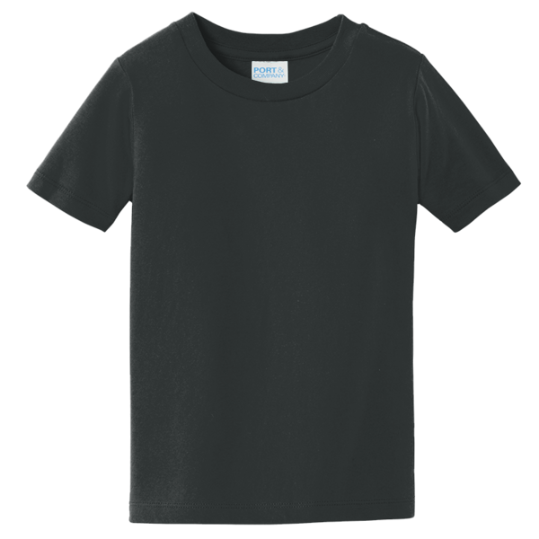 Port & Co Toddler Fan Favorite Tee, Jet Black, Front view