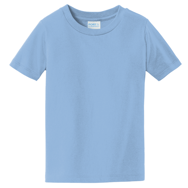 Port & Co Toddler Fan Favorite Tee, Light Blue, Front view