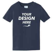 Port & Co Toddler Fan Favorite Tee, Team Navy, Front view, Mockup