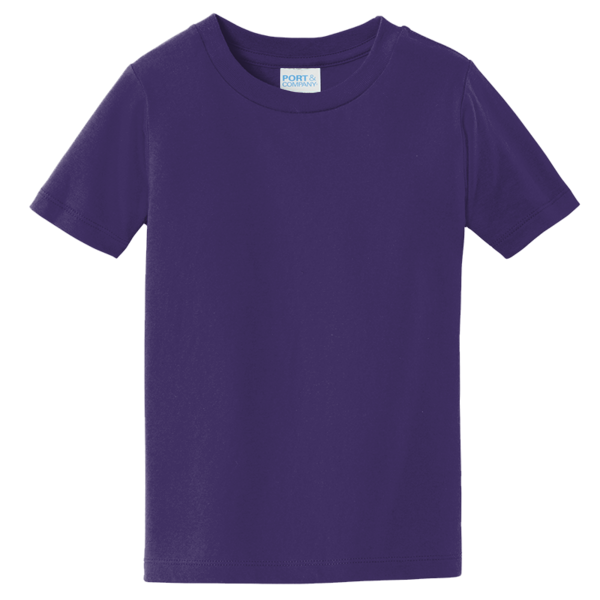Port & Co Toddler Fan Favorite Tee, Team Purple, Front view