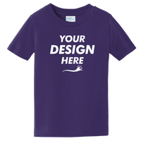 Port & Co Toddler Fan Favorite Tee, Team Purple, Front view, Mockup