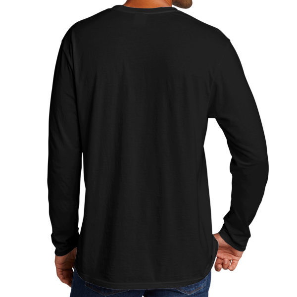 Port & Co Tri Blend Long Sleeve Tee, Black, Back view