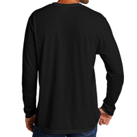 Port & Co Tri Blend Long Sleeve Tee, Black, Back view