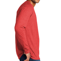 Port & Co Tri Blend Long Sleeve Tee, Bright Red Heather, Right Sleeve view