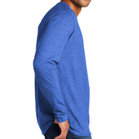 Port & Co Tri Blend Long Sleeve Tee, Heather Royal, Right Sleeve view