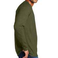 Port & Co Tri Blend Long Sleeve Tee, Military Green Heather, Right Sleeve view