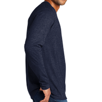 Port & Co Tri Blend Long Sleeve Tee, Team Navy Heather, Right Sleeve view