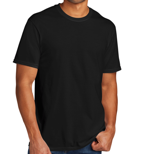 Port & Co Tri Blend Tee, Black, Front view
