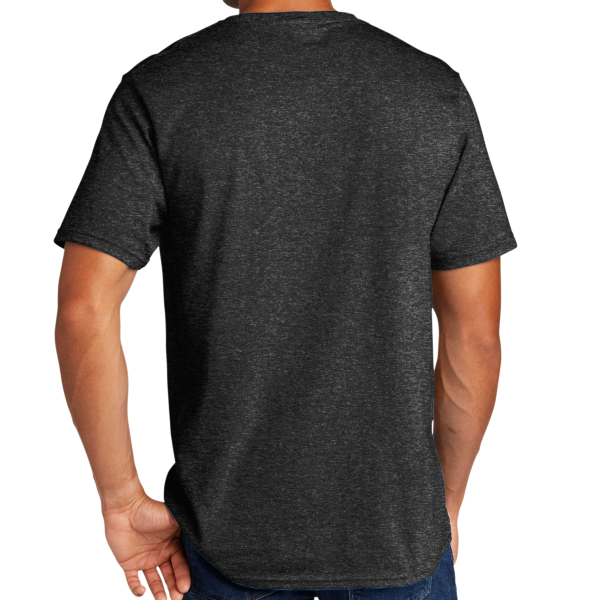Port & Co Tri Blend Tee, Black Heather, Back view