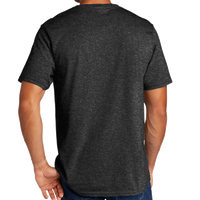 Port & Co Tri Blend Tee, Black Heather, Back view