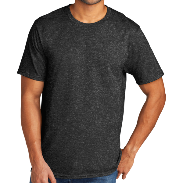Port & Co Tri Blend Tee, Black Heather, Front view