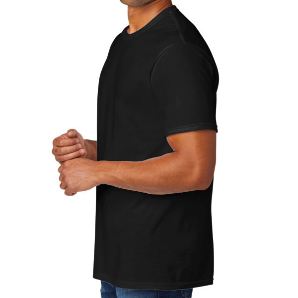 Port & Co Tri Blend Tee, Black, Left Sleeve view