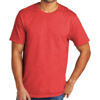 Port & Co Tri Blend Tee, Bright Red Heather, Front view