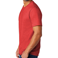 Port & Co Tri Blend Tee, Bright Red Heather, Left Sleeve view