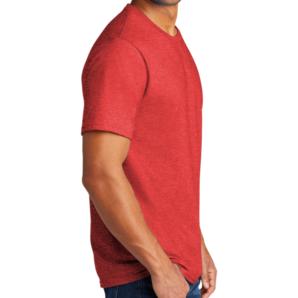 Port & Co Tri Blend Tee, Bright Red Heather, Right Sleeve view