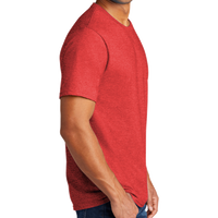 Port & Co Tri Blend Tee, Bright Red Heather, Right Sleeve view