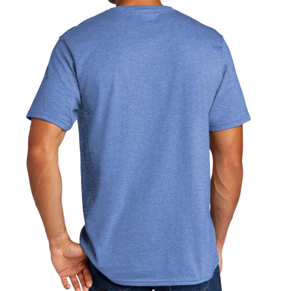 Port & Co Tri Blend Tee, Carolina Blue Heather, Back view