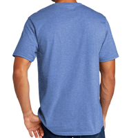 Port & Co Tri Blend Tee, Carolina Blue Heather, Back view