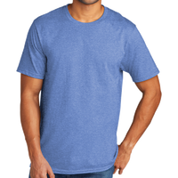 Port & Co Tri Blend Tee, Carolina Blue Heather, Front view