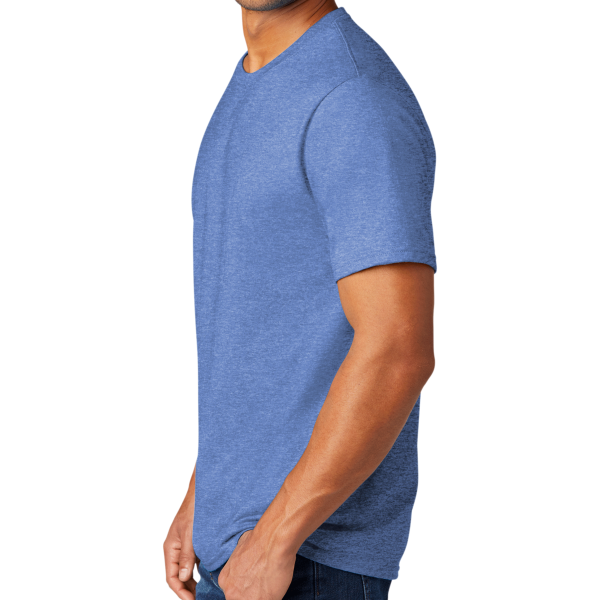 Port & Co Tri Blend Tee, Carolina Blue Heather, Left Sleeve view