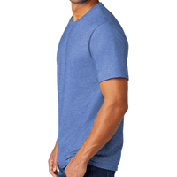 Port & Co Tri Blend Tee, Carolina Blue Heather, Left Sleeve view
