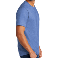 Port & Co Tri Blend Tee, Carolina Blue Heather, Right Sleeve view