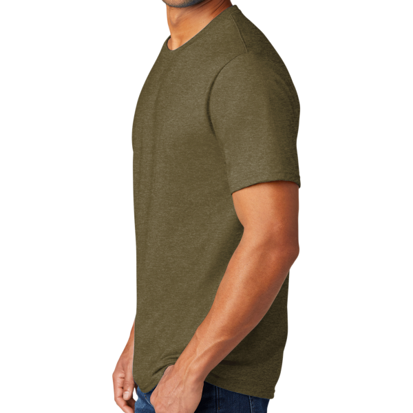 Port & Co Tri Blend Tee, Coyote Brown Heather, Left Sleeve view