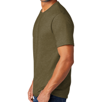 Port & Co Tri Blend Tee, Coyote Brown Heather, Left Sleeve view