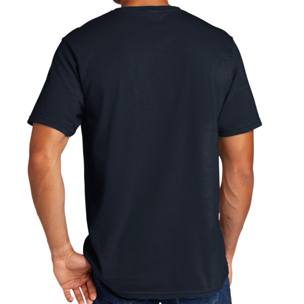 Port & Co Tri Blend Tee, Deep Navy, Back view