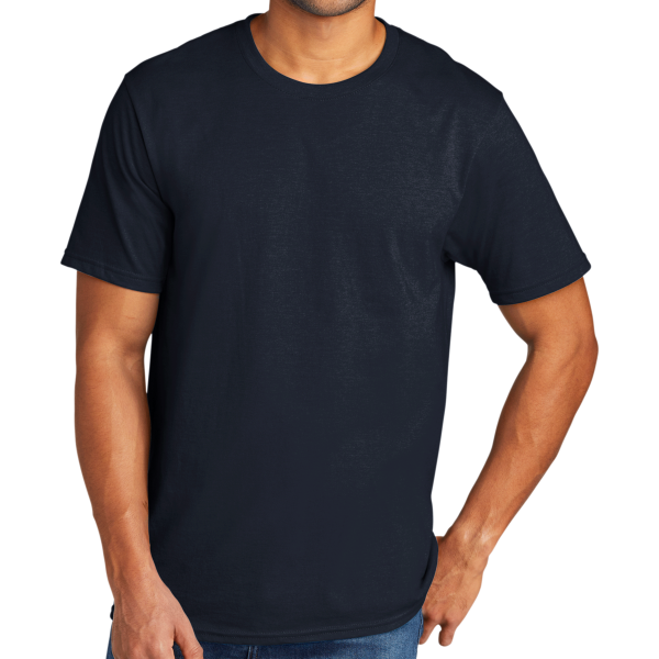 Port & Co Tri Blend Tee, Deep Navy, Front view