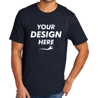 Port & Co Tri Blend Tee, Deep Navy, Front view, Mockup