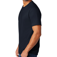 Port & Co Tri Blend Tee, Deep Navy, Left Sleeve view