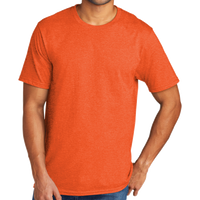 Port & Co Tri Blend Tee, Deep Orange Heather, Front view
