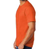 Port & Co Tri Blend Tee, Deep Orange Heather, Left Sleeve view