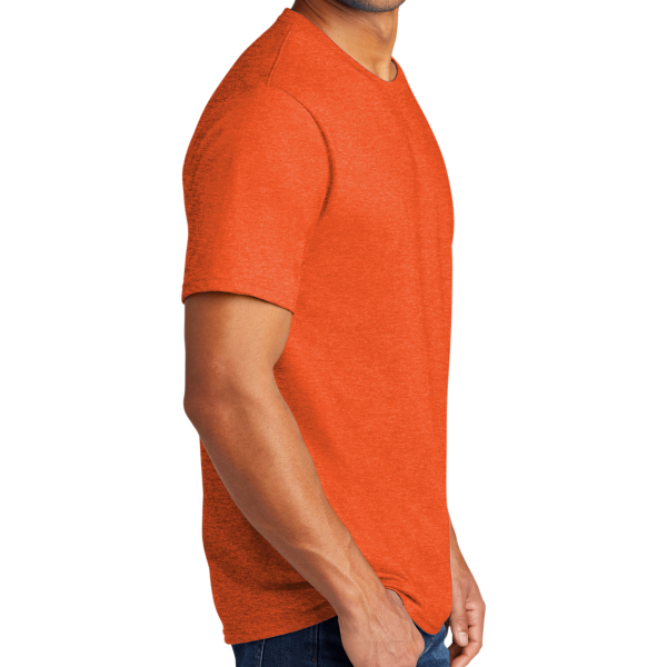 Port & Co Tri Blend Tee, Deep Orange Heather, Right Sleeve view