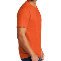 Port & Co Tri Blend Tee, Deep Orange Heather, Right Sleeve view