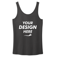 Port & Co Women's Beach Wash ® Garment Dyed Tank, Coal, Front view, Mockup