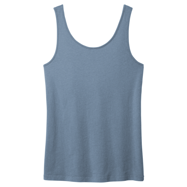 Port & Co Women's Beach Wash ® Garment Dyed Tank, Faded Denim, Back view