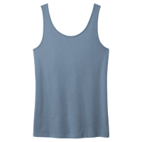 Port & Co Women's Beach Wash ® Garment Dyed Tank, Faded Denim, Back view