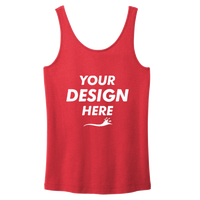 Port & Co Women's Beach Wash ® Garment Dyed Tank, Poppy, Front view, Mockup
