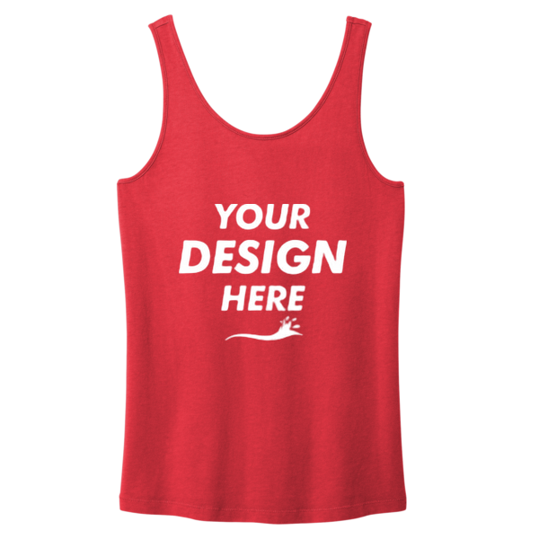 Port & Co Women's Beach Wash ® Garment Dyed Tank, Poppy, Front view, Mockup