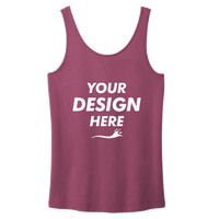 Port & Co Women's Beach Wash ® Garment Dyed Tank, Vintage Raspberry, Front view, Mockup
