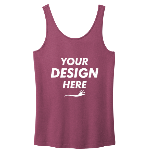 Port & Co Women's Beach Wash ® Garment Dyed Tank, Vintage Raspberry, Front view, Mockup