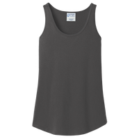 Port & Co Women's Core Cotton Tank Top, Charcoal, Front view