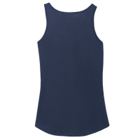 Port & Co Women's Core Cotton Tank Top, Navy, Back view