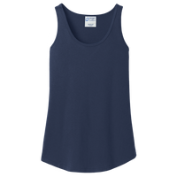 Port & Co Women's Core Cotton Tank Top, Navy, Front view