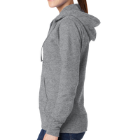 Port & Co Women's Core Fleece Full Zip Hooded Sweatshirt, Athletic Heather, Left Side view