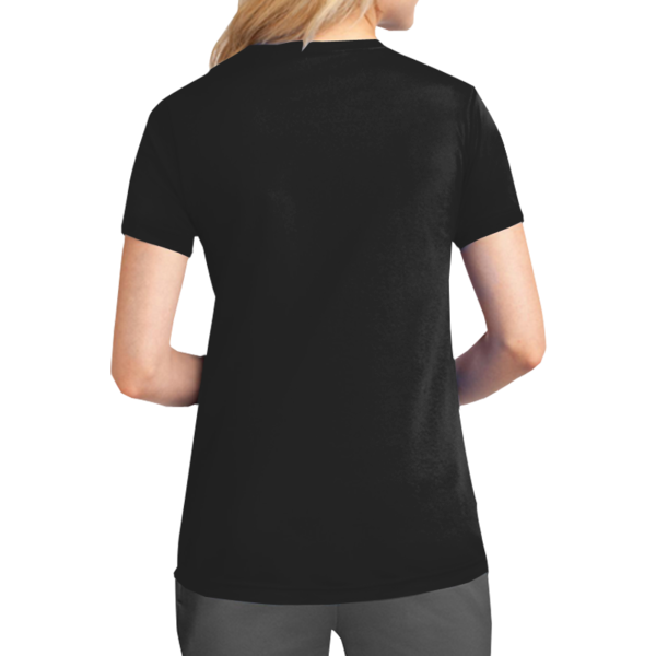 Port & Co Women's Performance Tee, Jet Black, Back view